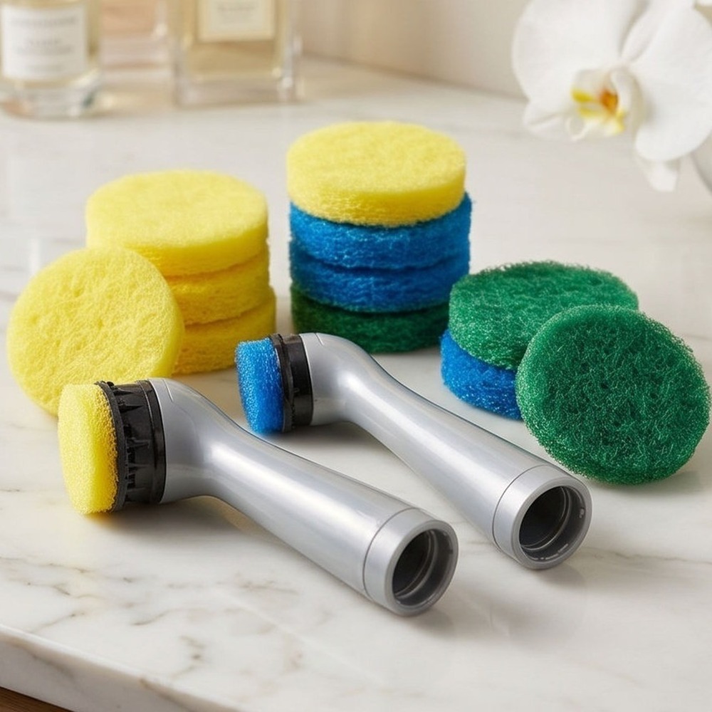 SonicScrubber SonicScrubbies Starter Kit 18 Multi-Purpose Pads & 2 Stems New